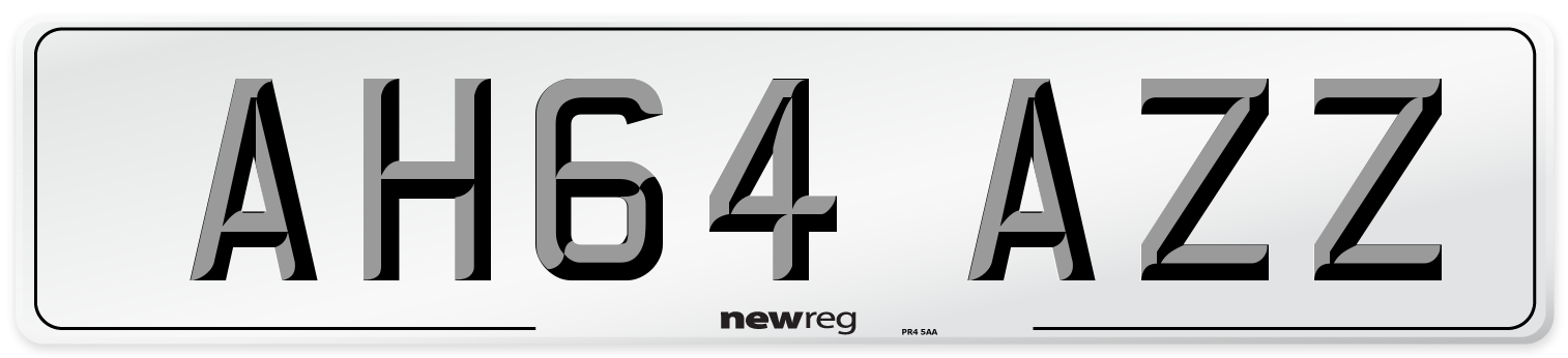 AH64 AZZ Number Plate from New Reg